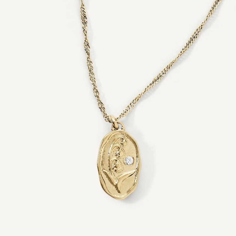 Olive and Piper Lily of the valley necklace